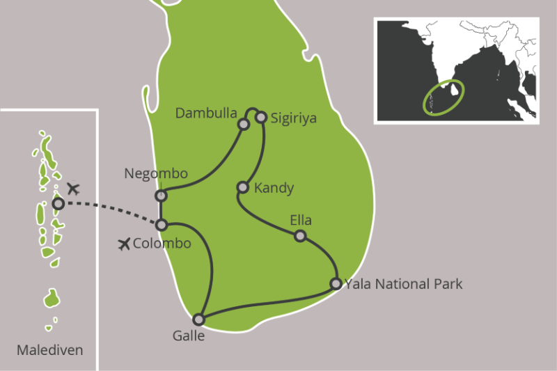 Rondreizen – Rondreis Sri Lanka & Malediven
