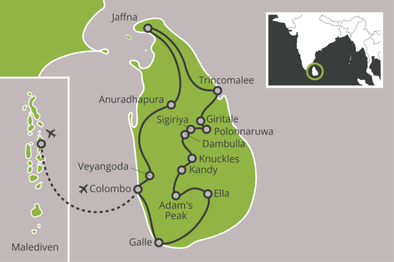 Rondreizen – Rondreis Authentiek Sri Lanka & Malediven